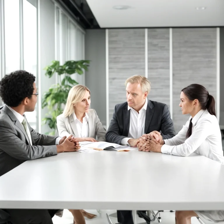 جبال تنعكس في بحيرة ترمز إلى الثبات